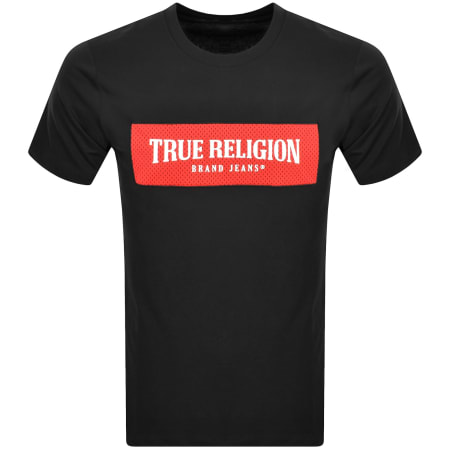 True Religion Mesh Box Logo T Shirt Jet Black | Mainline Menswear se